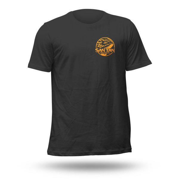 STT Orange Badge Left Breast Logo Back - Black Short Sleeve Shirt - Front