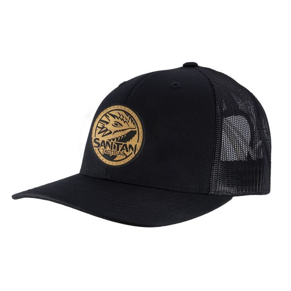 STT Snap Back Leather Badge Patch Hat - Black